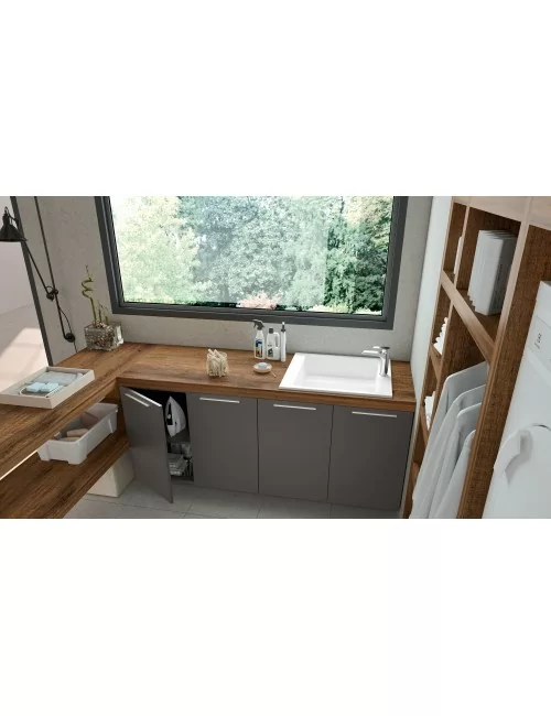 wood effect laundry cabinet store 03 by Hafro Geromin