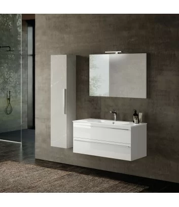 monobloc bathroom cabinet composition slim C02 by Azzurra Bagni