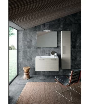 monobloc bathroom cabinet with column Syntesi 04 by Azzurra bagni