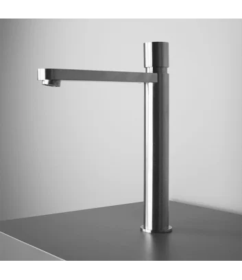 High washbasin mixer in stainless steel Axis