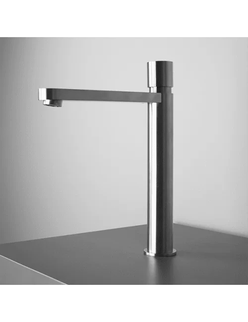 mitigeur de lavabo haute Axis en acier inoxydable