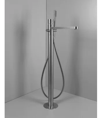 mitigeur de baignoire freestanding en acier inox serie Axis