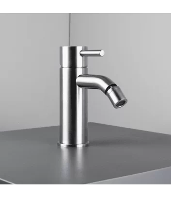 Stainless steel bidet mixer with drain Cave series by Super Inox