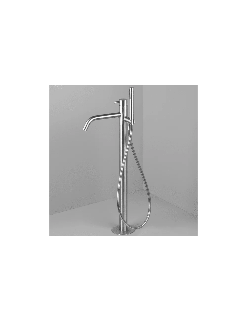 Stainless steel floor-standing bath mixer by Super Inox