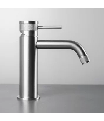 stainless steelbasin mixer rétro with 12 cm spout