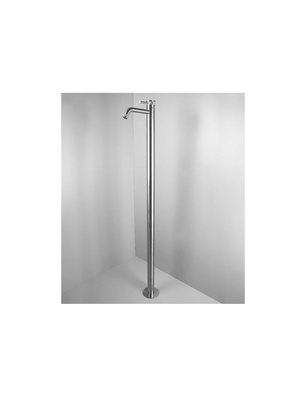 Floor standing stainless steel basin mixer Rétro