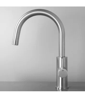 316L stainless steel washbasin mixer spout 18 cm Dylan series