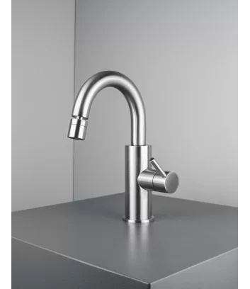image lateral mitigeur de bidet serie Dylan en acier 316L