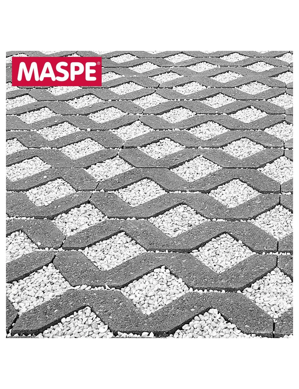 Detail of 60x40 maspe outdoor self-locking grating flooring