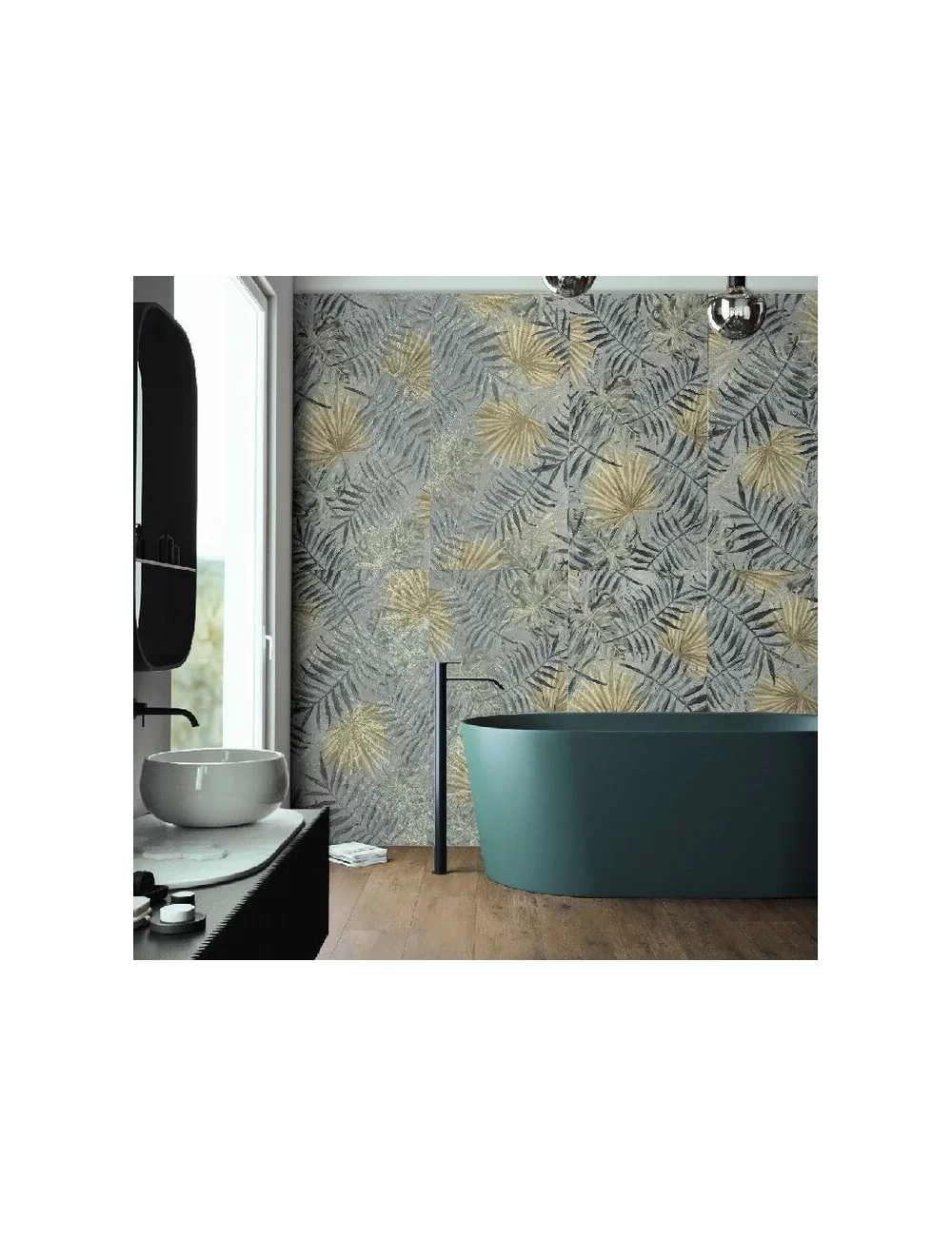 universal tropical decor pour le salle de bain avec palmiers