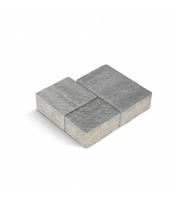 détail de surface sol pour l’exterieur autobloquant maspe matrix rock gris argent