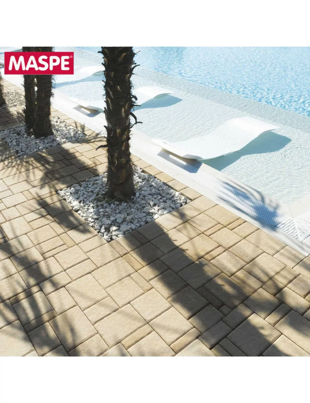 Maspe texxa limestone travertine outdoor tiles close poolside