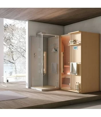 CUNA SHOWER: sauna with shower by Hafro Geromin