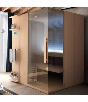 sauna with shower series Cuna doccia by hafro geromin