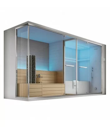 OLIMPO: sauna with Hammam complete with shower and integrated bath - Hafro Geromin