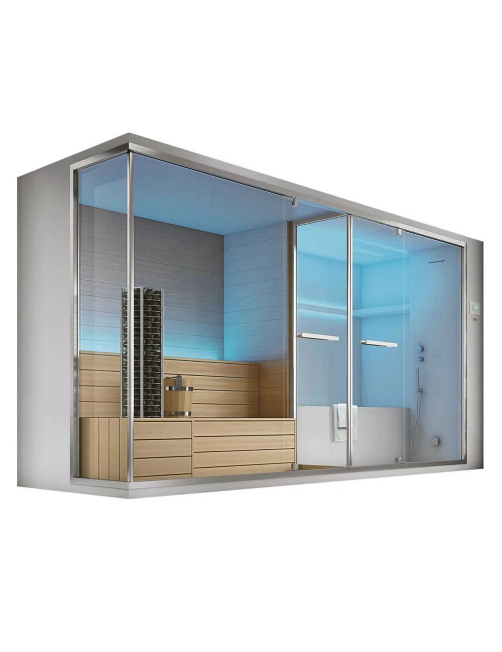 Olimpo sauna e bagno turco con vasca idromassaggio con sistema microsilk