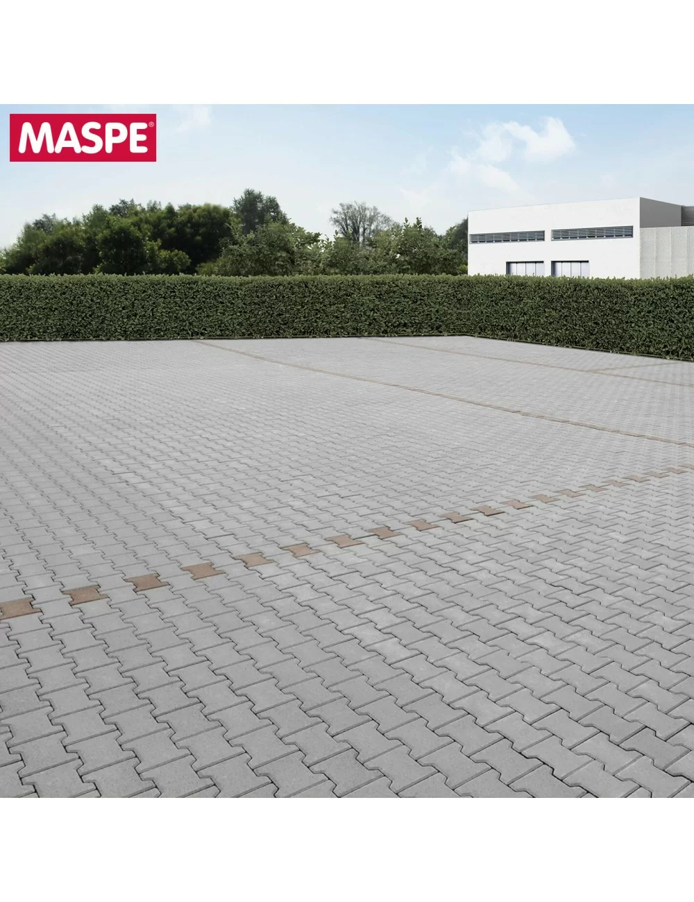 sol exterieur autobloquant pavé double t gris maspe