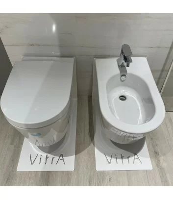 vue d'en haut de pairs sanitaires sospendus serie Nest de Vitra Sanitari