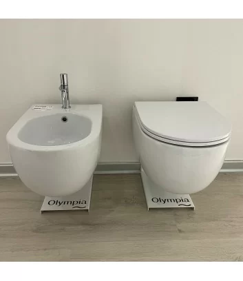 sanitari sospesi serie Milady di Olympia ceramica vista frontale