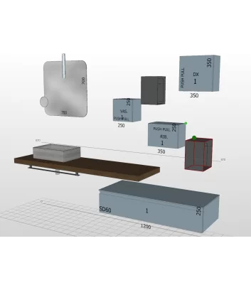 dettaglio dimensioni mobile bagno composizione J&T 04 Azzurra Bagni