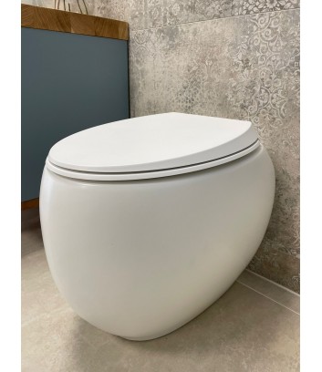 cloud series floor-standing toilet in matt white by rak ceramics