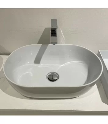 Countertop white washbasin 55X35 Unica Alice Ceramica