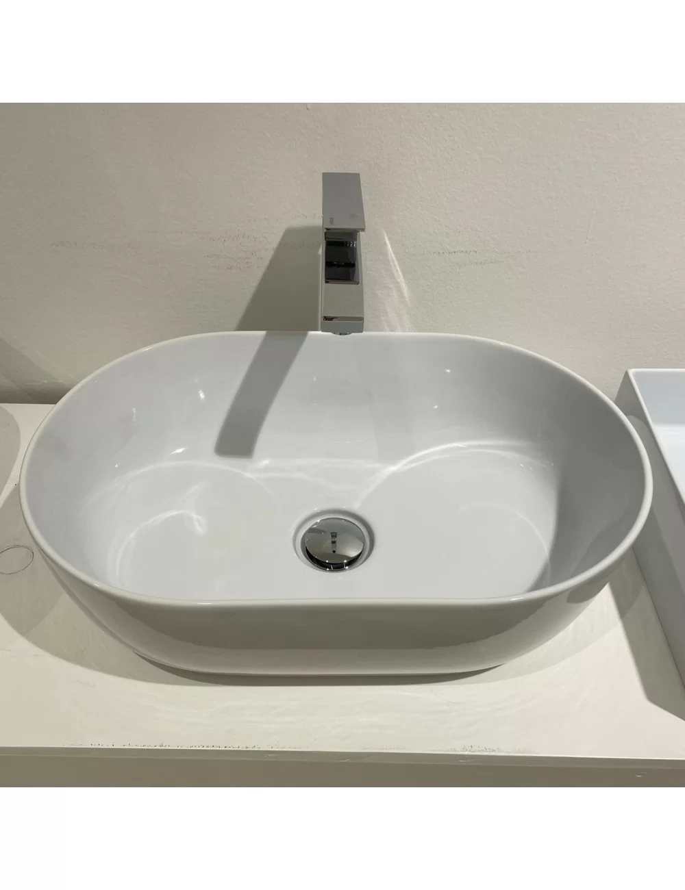 Countertop white washbasin 55X35 Unica Alice Ceramica