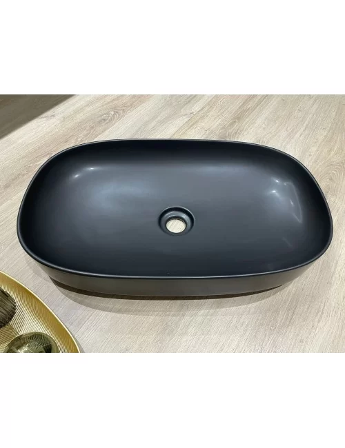 countertop matt black washbasin form series by Alice ceramica 65x40