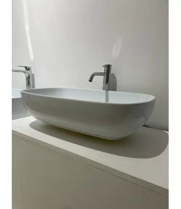 comptoir lavabo série Form 60x37 par Alice ceramiche vue de profil