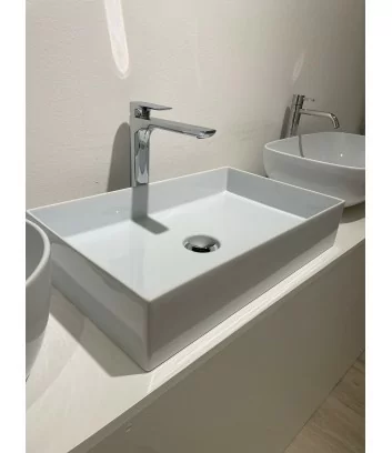 hide stadium 60x37 countertop washbasin alice ceramica profile view