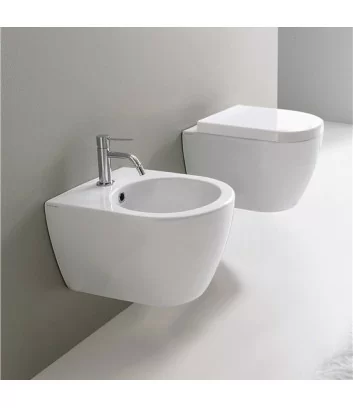 Moon series suspended sanitaryware on offer from Scarabeo ceramiche