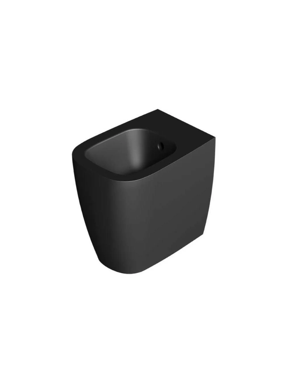 Bidet floor-standing black matt Wunder line by Alice Ceramica