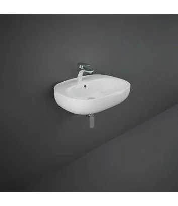 White wall-hung basin 60x44 Illusion line by Rak Ceramics