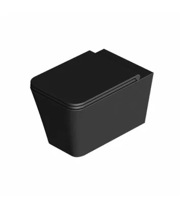 WC sospeso nero opaco linea Hide Square di Alice Ceramica