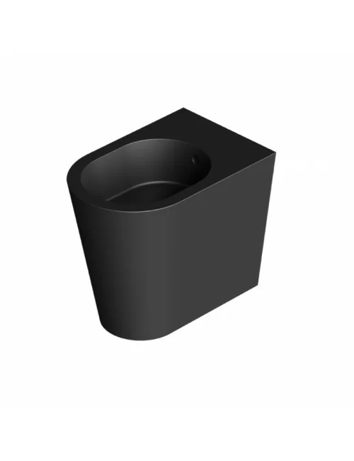 Bidet sur pied noir mat ligne Hide Round de Alice Ceramica