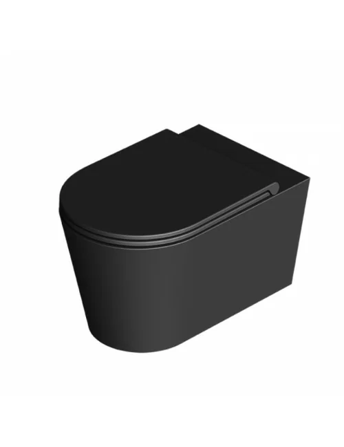WC sospendu noir mat ligne Hide Round de Alice Ceramica