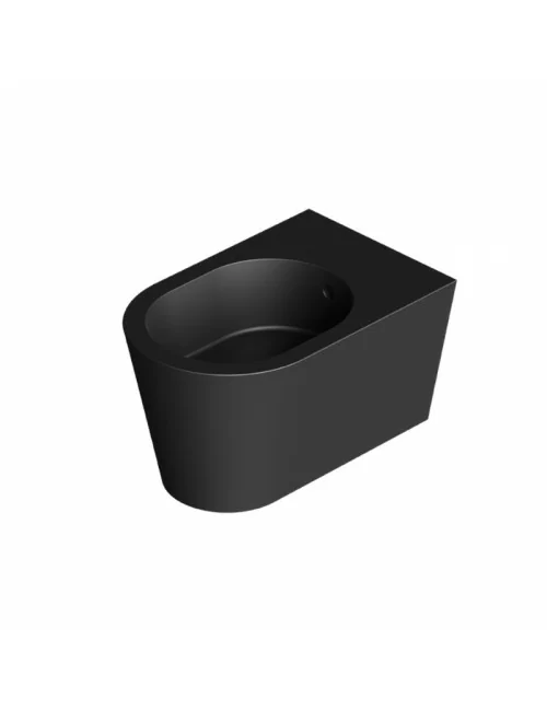bidet sospeso nero opaco linea Hide Round di Alice Ceramica