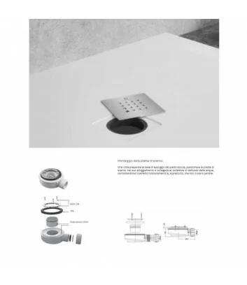 shower tray drain installation sheet Pietralux