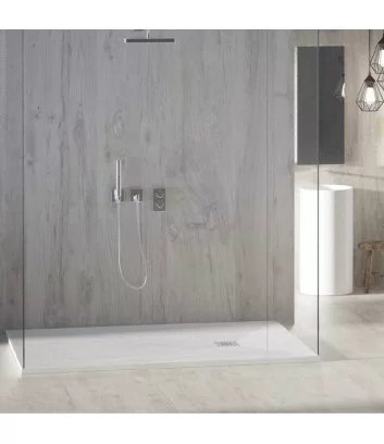 Marble resin shower tray white 70x150 Pietralux Collection by Decor Italy