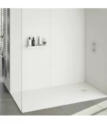 piatto doccia 80x140 in marmo resina bianco collezione Pietralux di Decor Italy