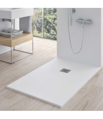 Piatto doccia 90x90 in marmo resina bianco collezione Pietralux di Decor Italy