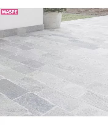 external flooring with natural stone Caravaggio running line - Maspe