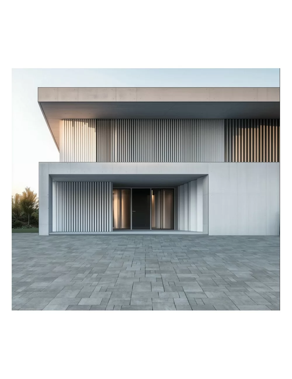 sol autobloquant et filtrant de la série texxa rock gris argent posé dans l'allée d'une maison privée sol autobloquant et filtrant de la série texxa rock gris argent posé dans l'allée d'une maison privée