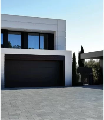 self-locking and filtering solid block texxa rock series silver grey laid in external garage floor