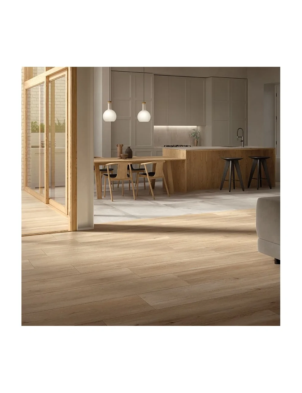firenze rovere piastrella in gres effetto legno posata in zona giorno firenze rovere piastrella in gres effetto legno posata in zona giorno