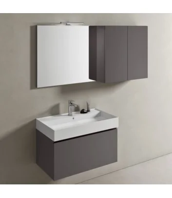 mobile bagno monoblocco con pensile 81x45 linea Lira Plus di Hafro Geromin