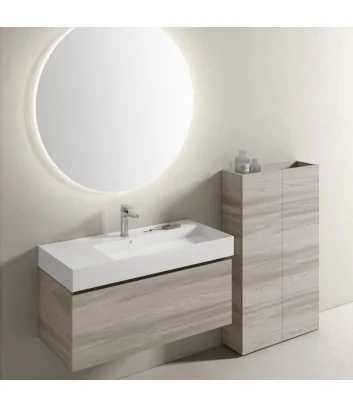 mobile bagno monoblocco collezione Lira Plus 1497 con mezza colonna di Hafro Geromin