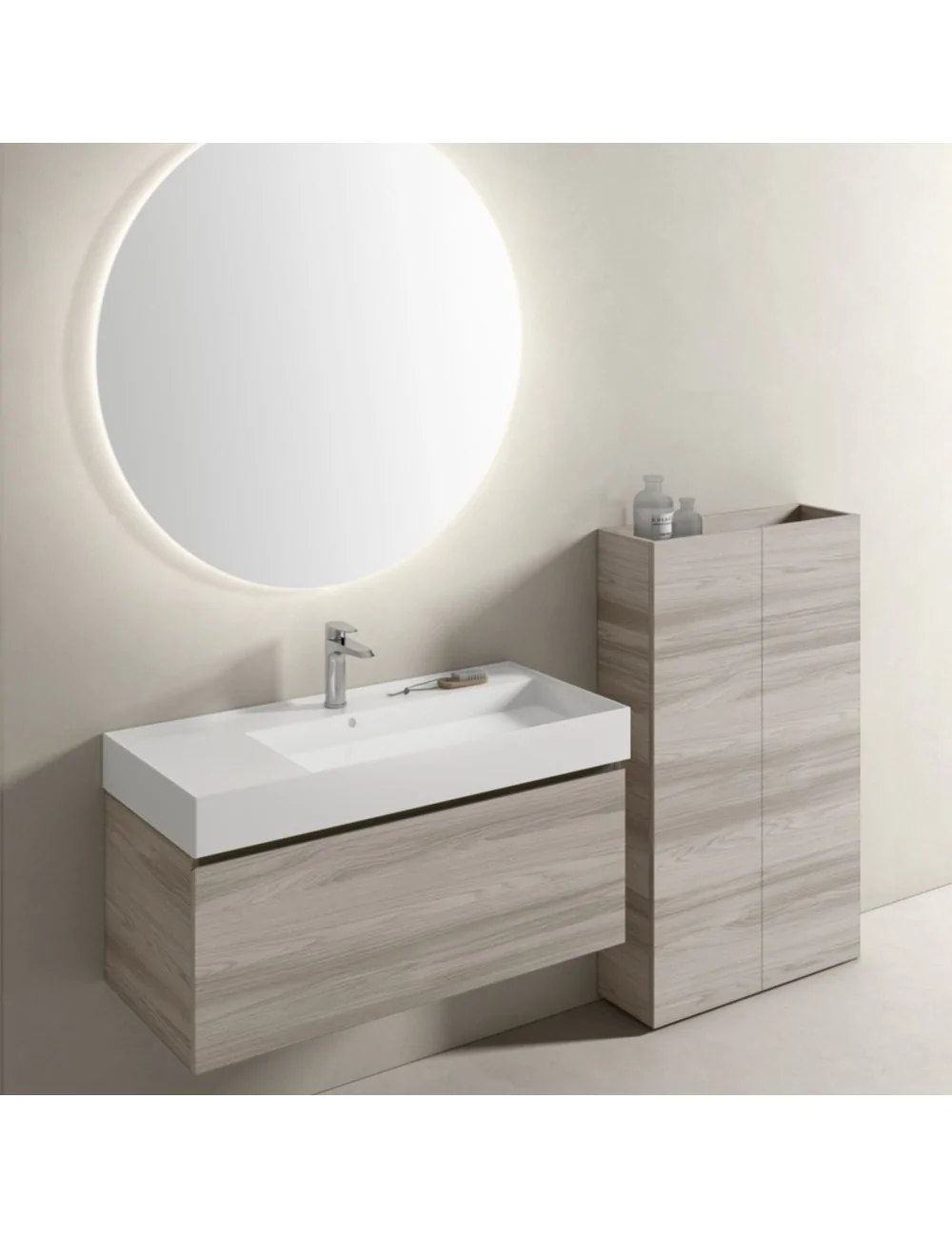 Lira plus collection monoblock bathroom cabinet 1497 with half column byi Hafro Geromin Lira plus collection monoblock bathroom cabinet 1497 with half column byi Hafro Geromin