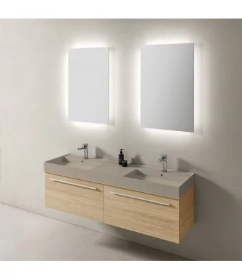 Monobloc bathroom cabinet sable consolle 2202 lira plus collection by Hafro Geromin