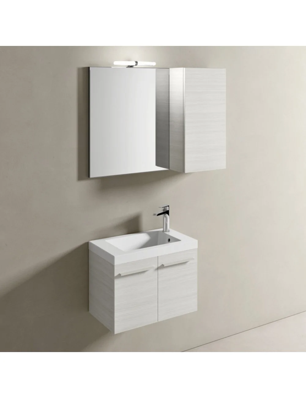 Mobile bagno monoblocco collezione Slim Plus 781 con pensile di Hafro Geromin